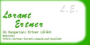 lorant ertner business card